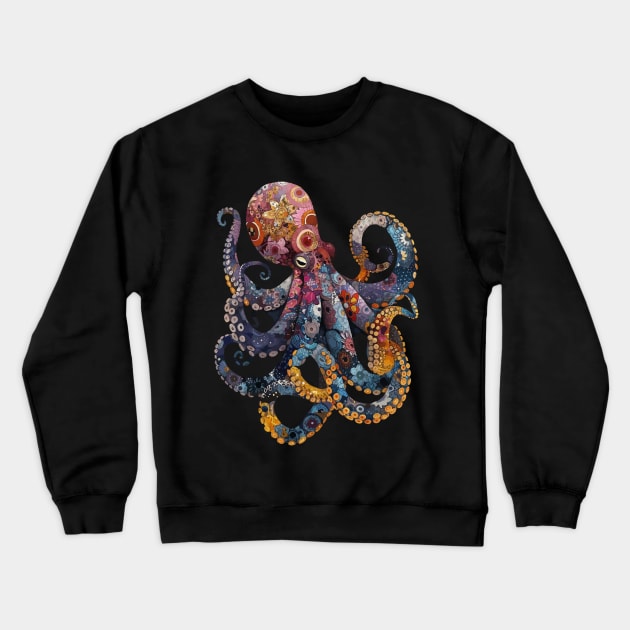 Octopus (Quilted Style) Crewneck Sweatshirt by VelvetRoom